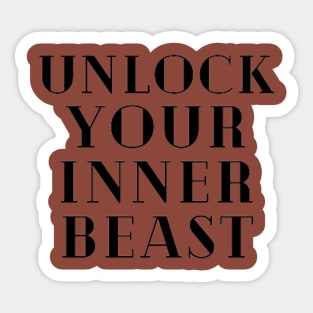 GYM WEAR: UNLOCK YOUR INNER BEAST! Sticker